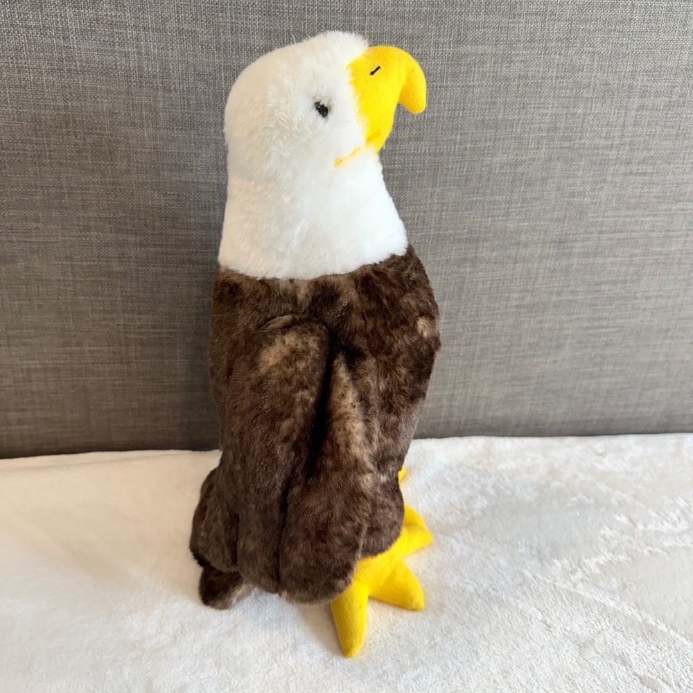 The Petting Zoo Bald Eagle Plush Stuffed Animal 13" Bird Toy Brown‎ White